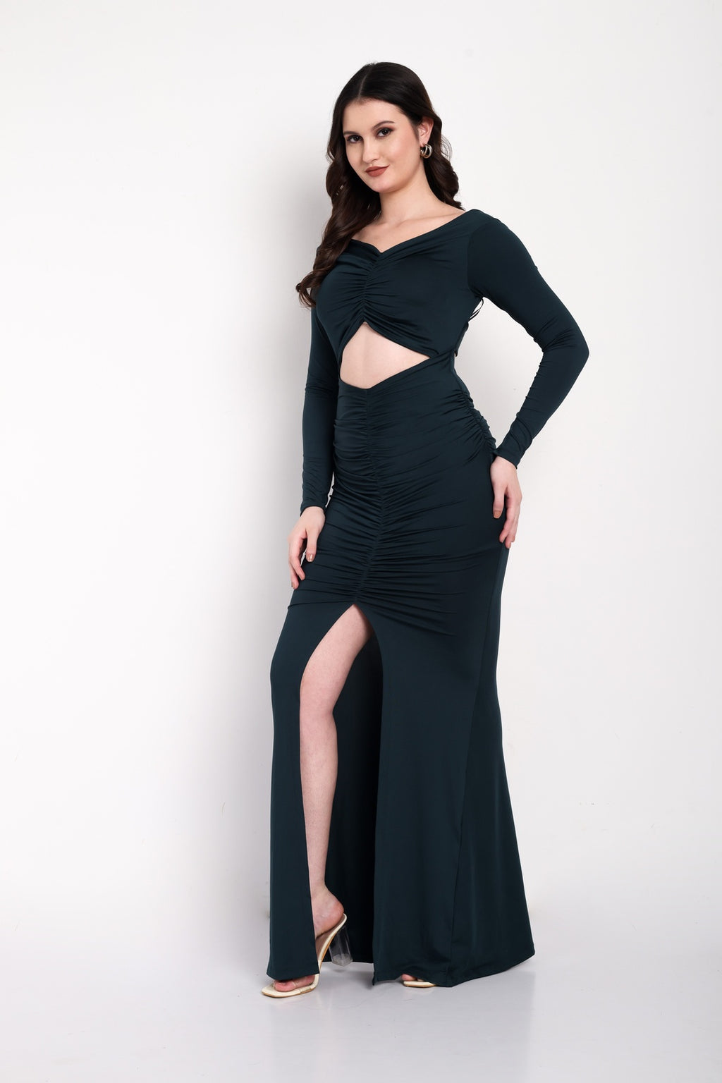 Diamond Cut Dress Green