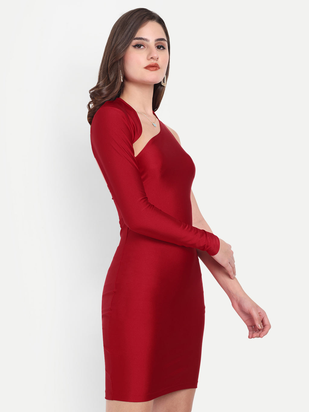 Scarlet Edge On Shoulder Dress