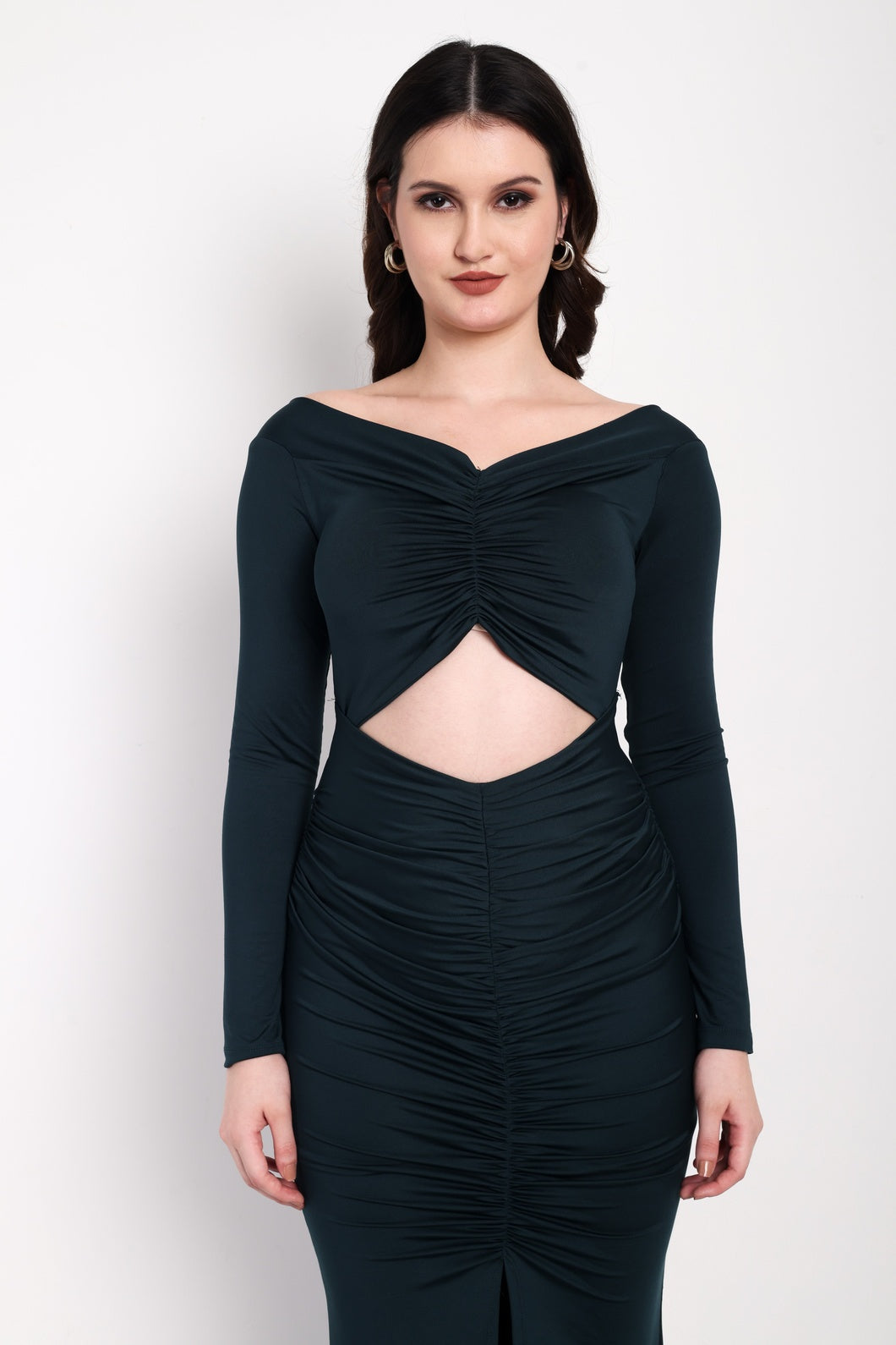 Diamond Cut Dress Green