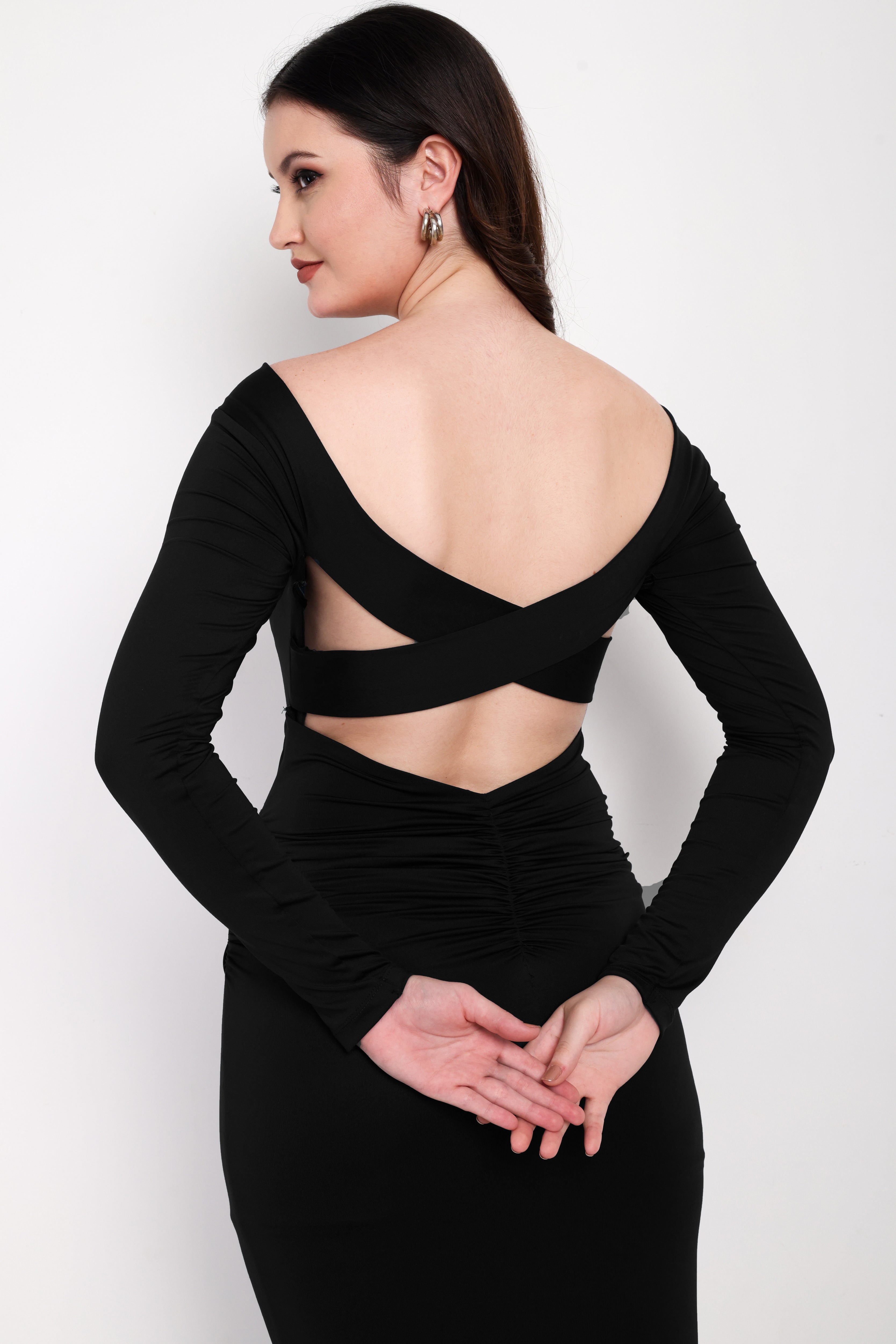Diamond Cut Dress Black