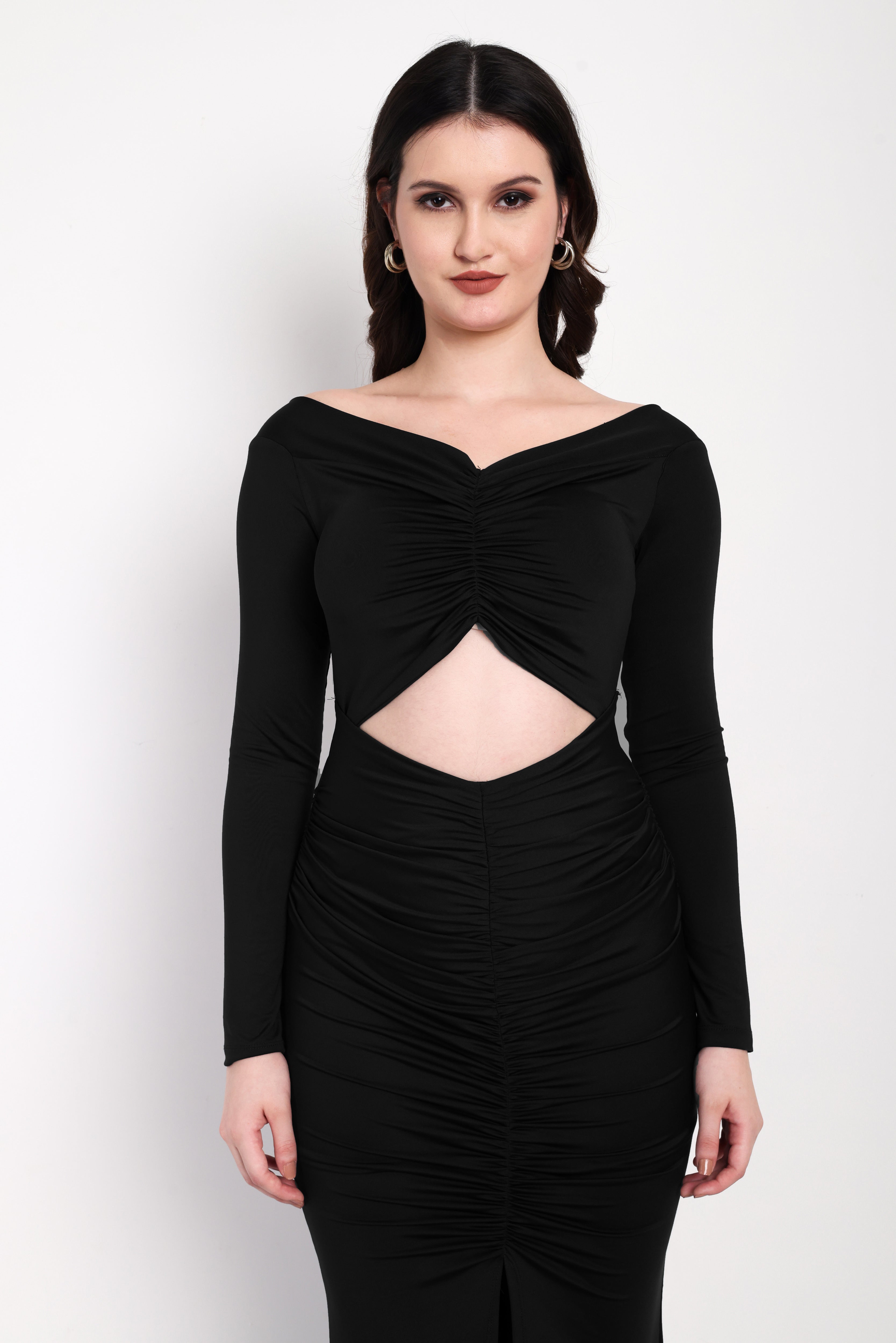 Diamond Cut Dress Black
