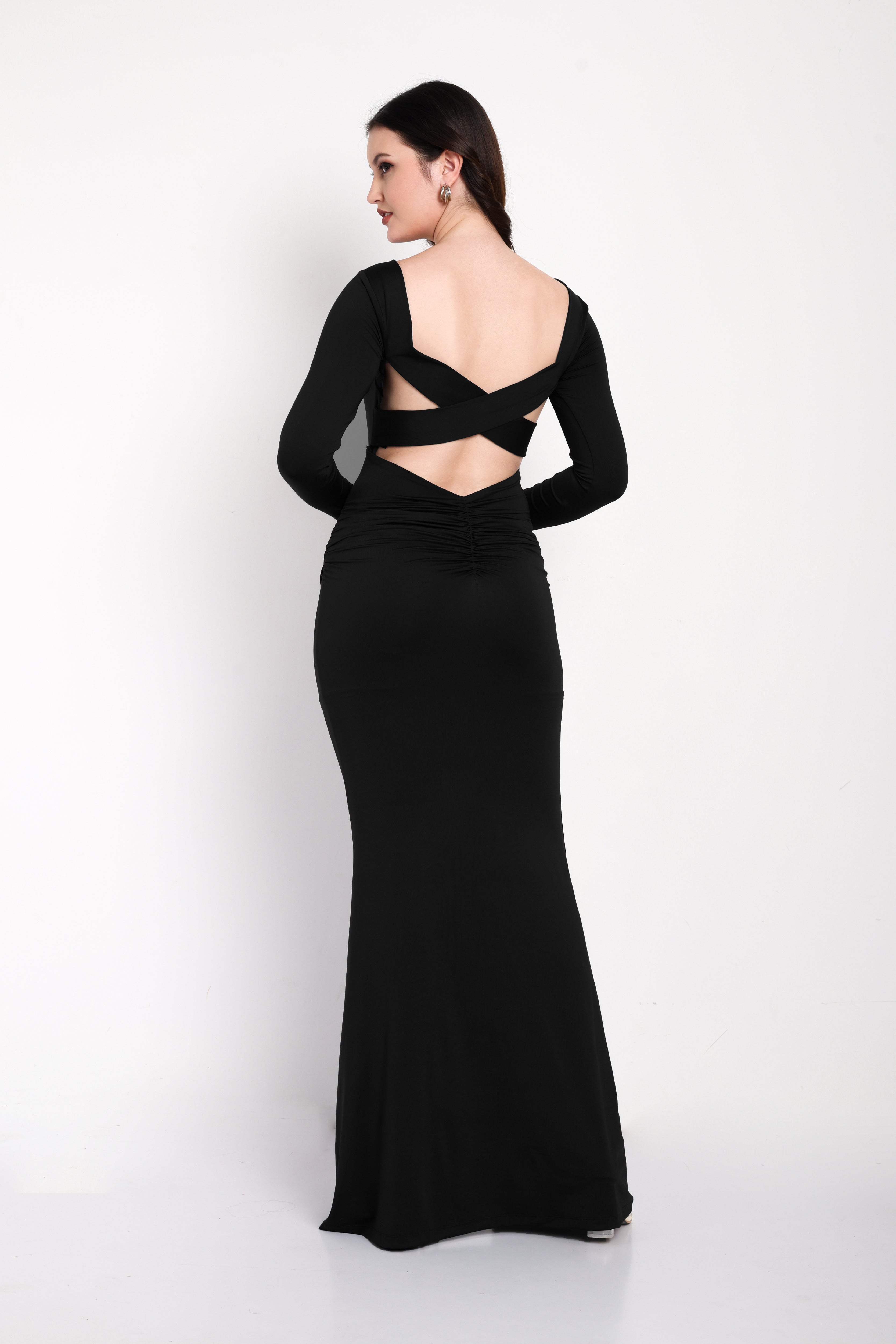 Diamond Cut Dress Black
