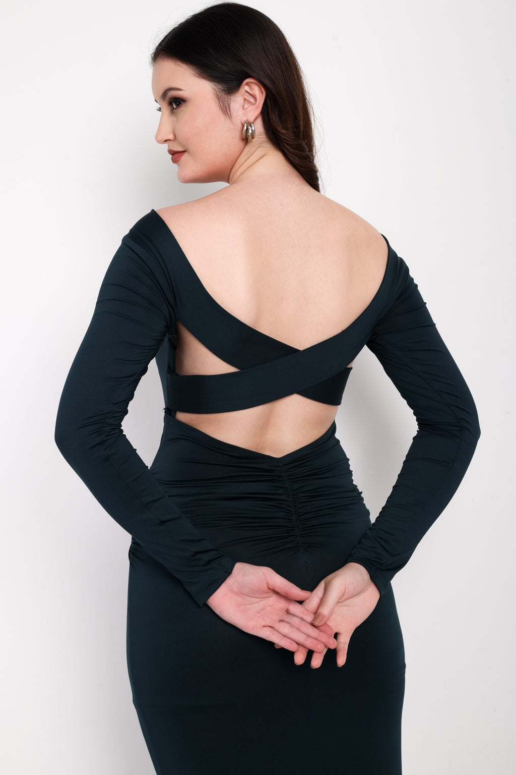 Diamond Cut Dress Green