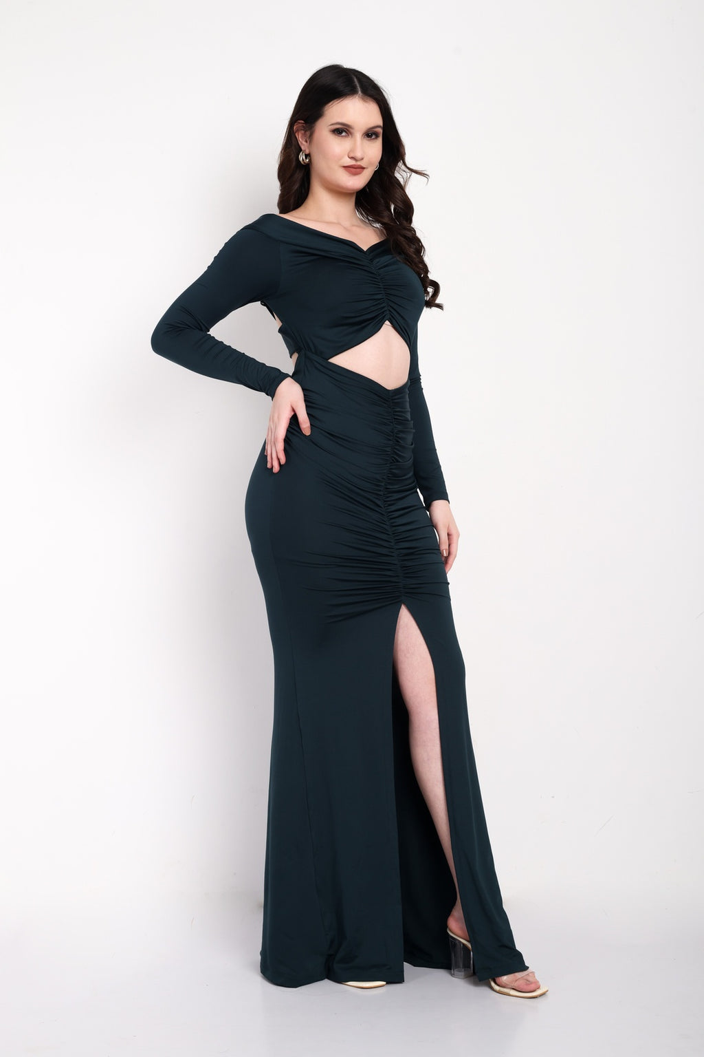 Diamond Cut Dress Green