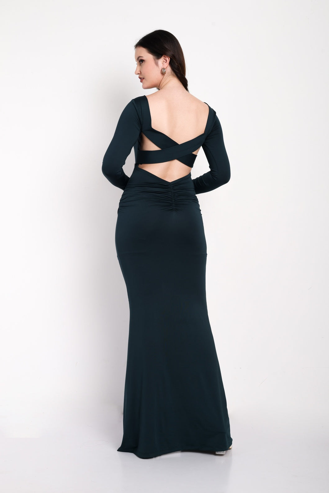 Diamond Cut Dress Green