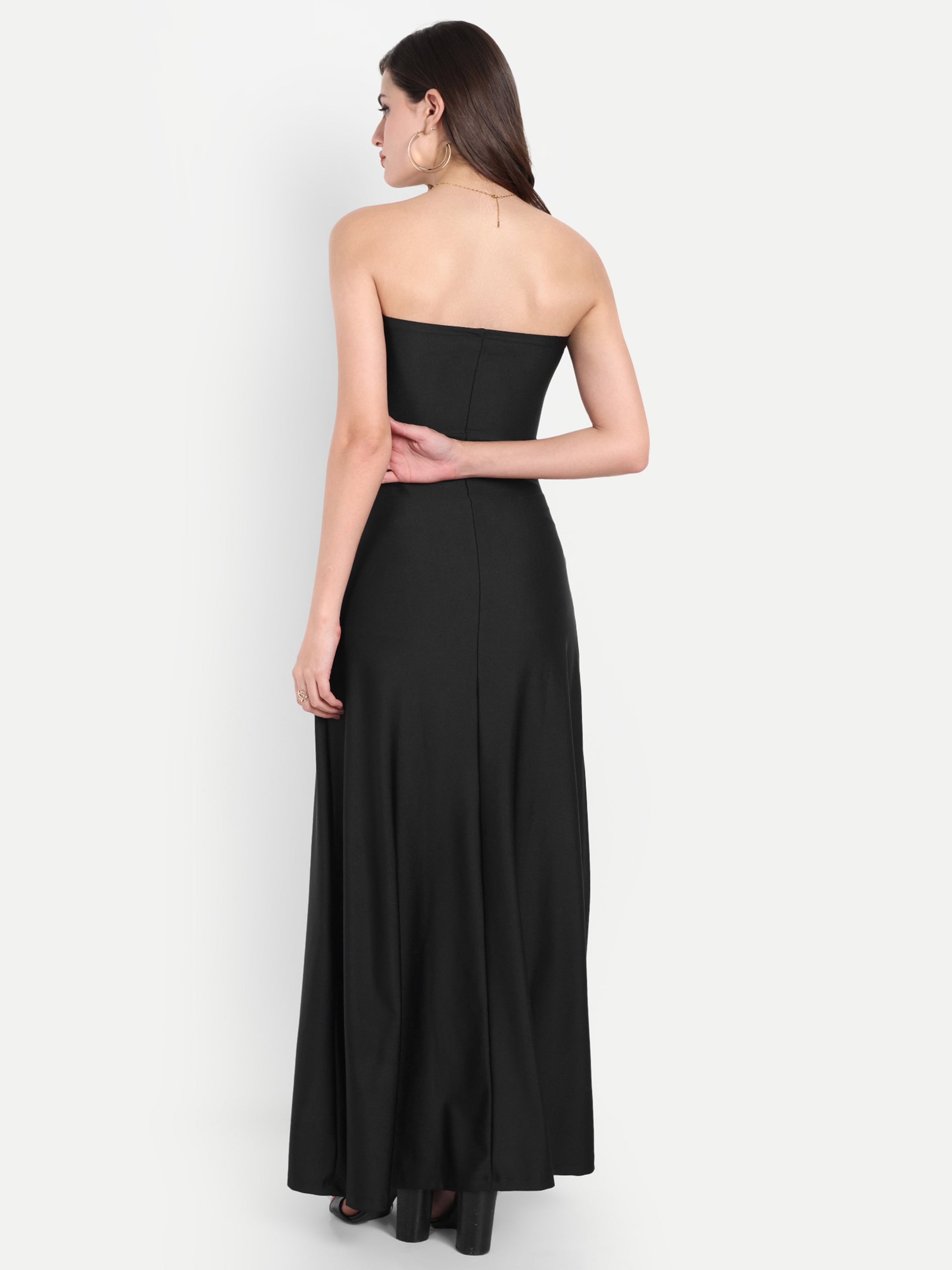 Tube Flowy Dress Black