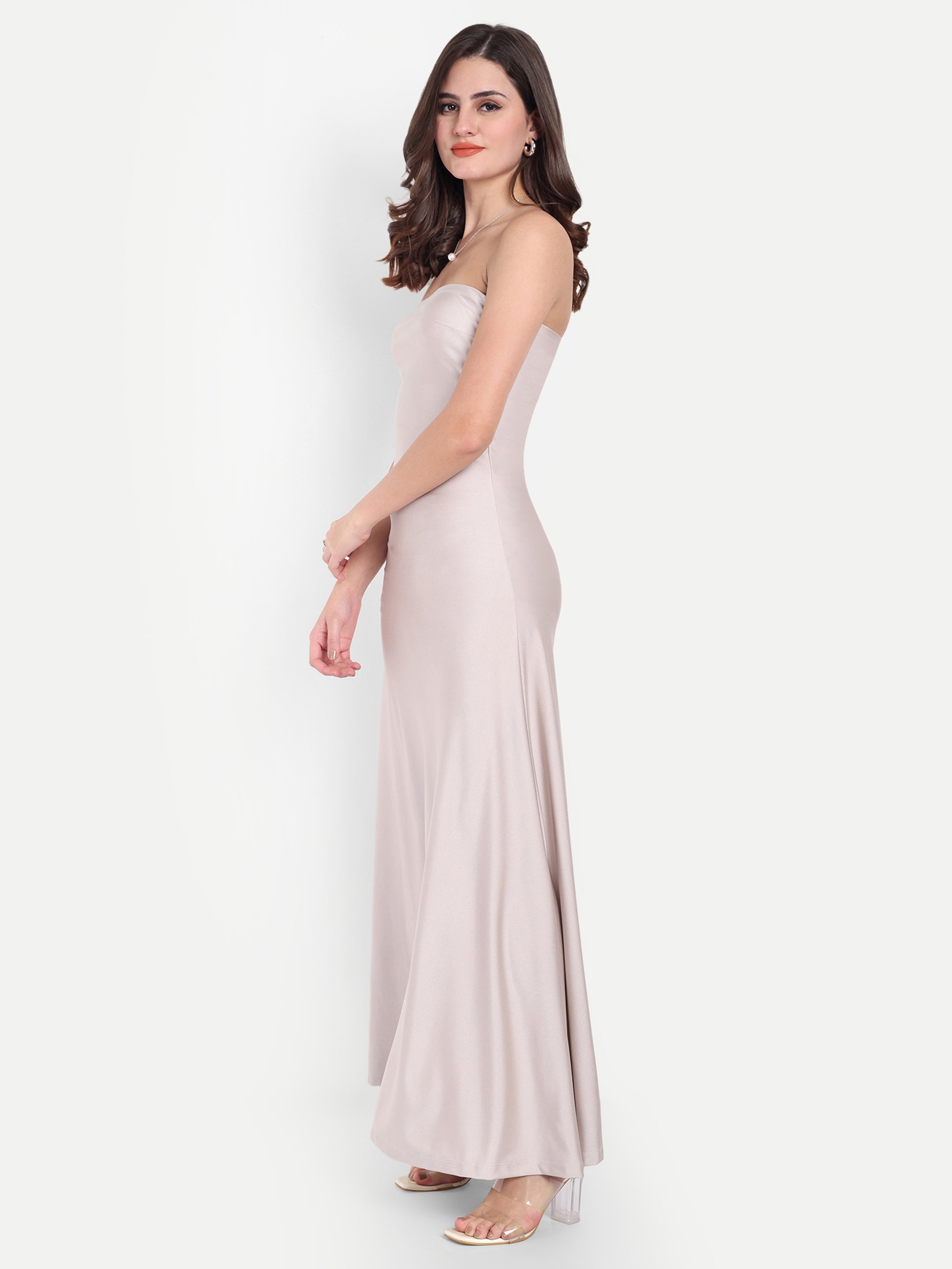 Tube Flowy Dress White