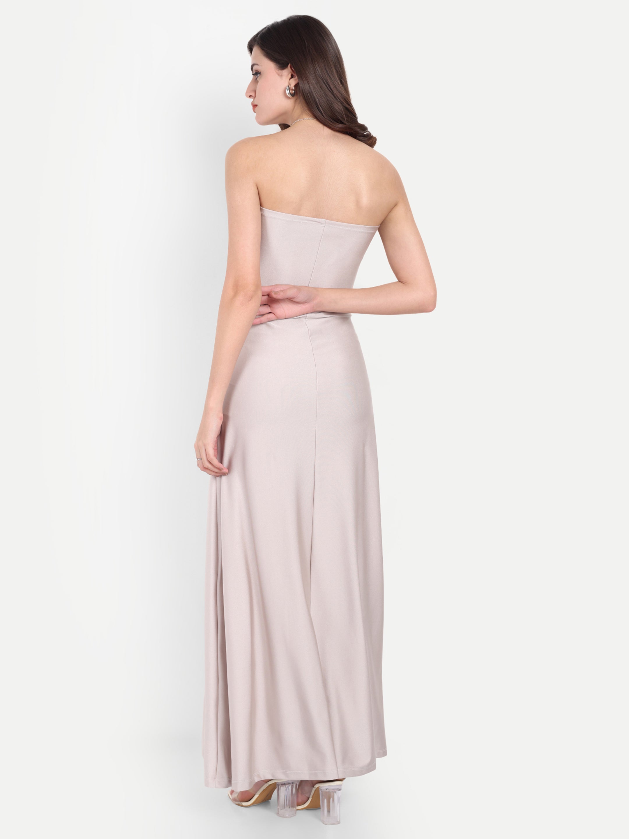 Tube Flowy Dress White