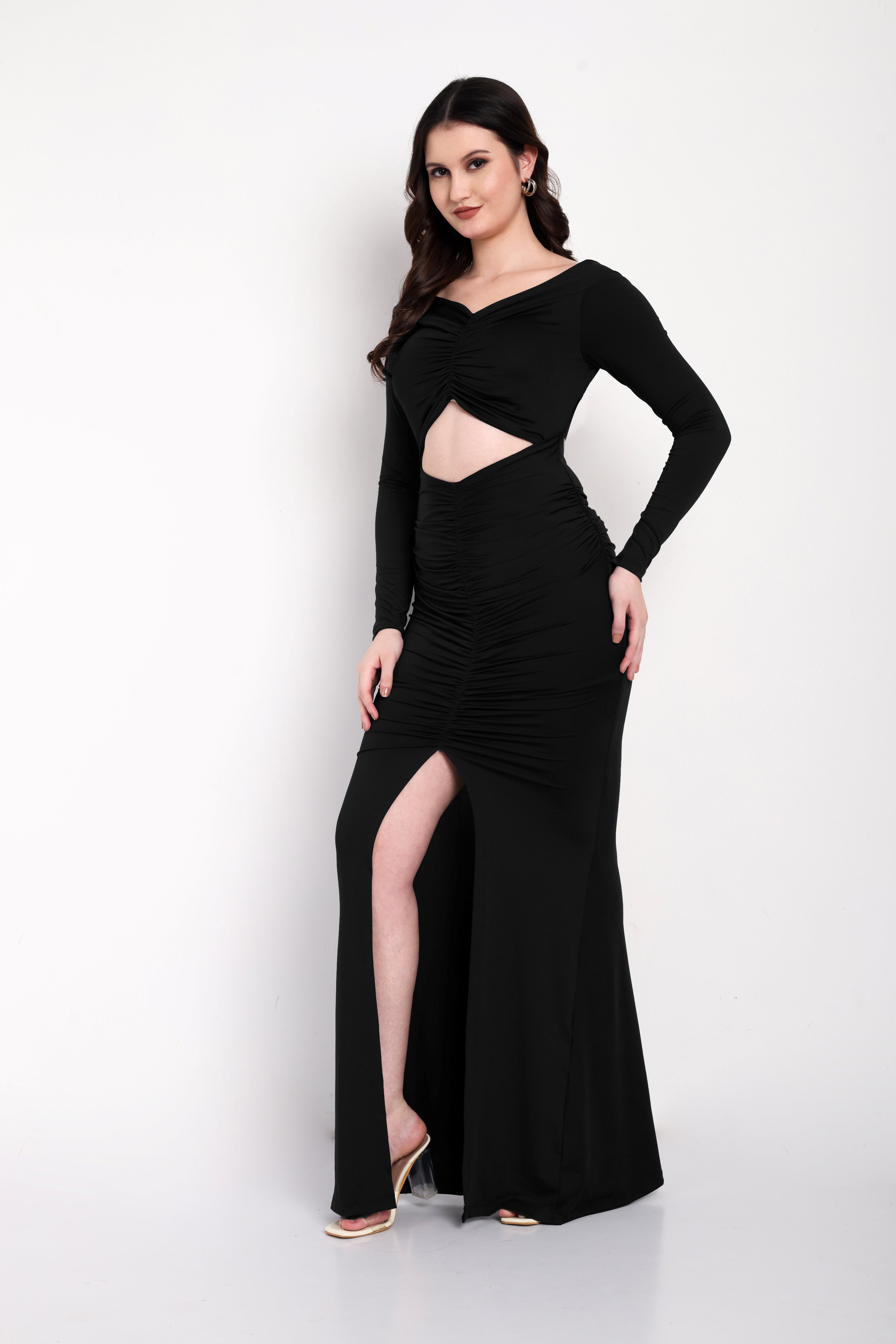 Diamond Cut Dress Black